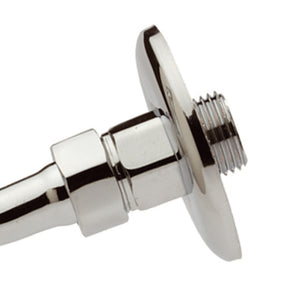 Curvetta sottolavabo con rosetta in ottone cromato