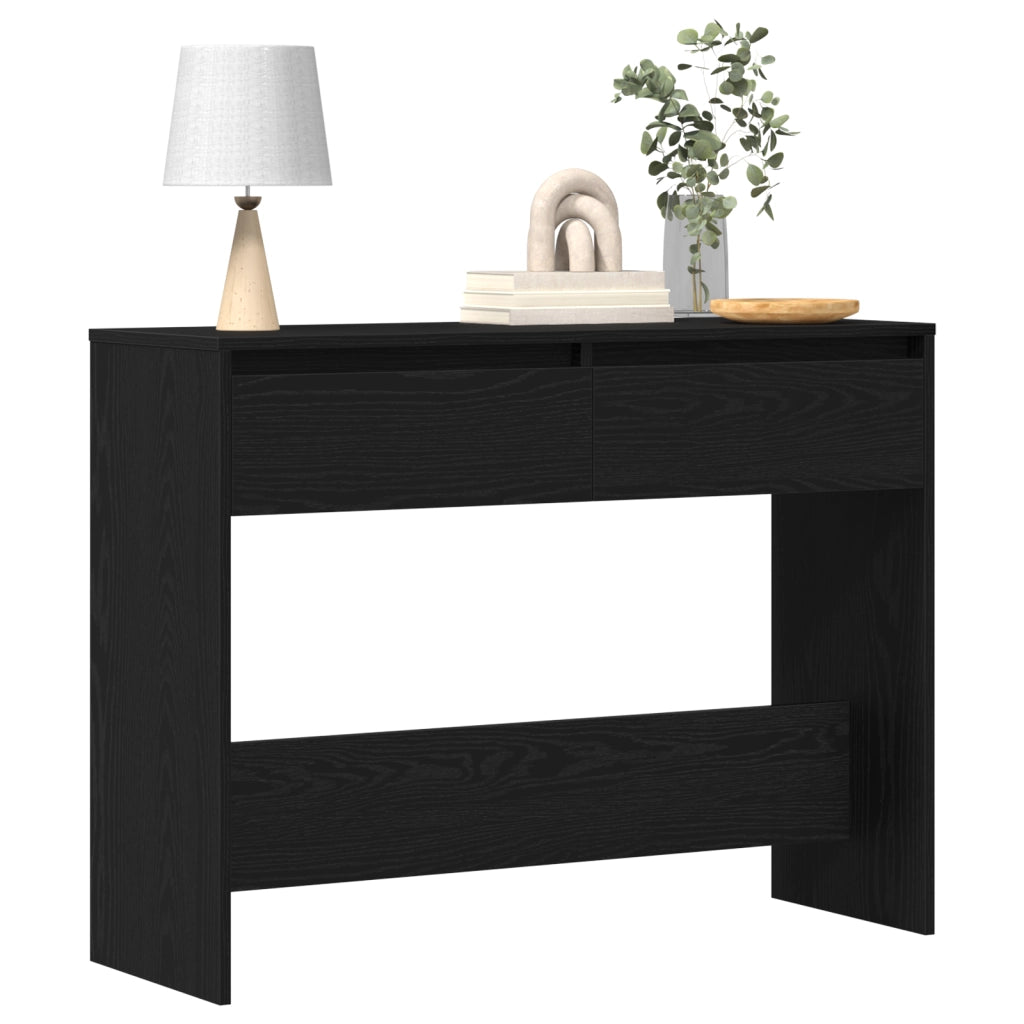 Tavolo Consolle in Rovere Nero - 100x35x76.5 cm - Legno ingegnerizzato