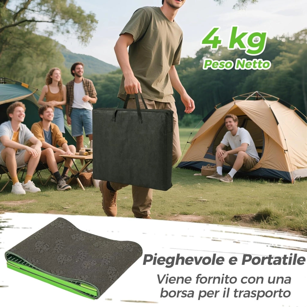 Putting Green, Set Gioco Golf Pong con 2 Putter Regolabili, 6 Palline e 12 Copri Buchi, Tappetino da Golf per Fester, Giardino e Casa, 332 cm x 50 cm