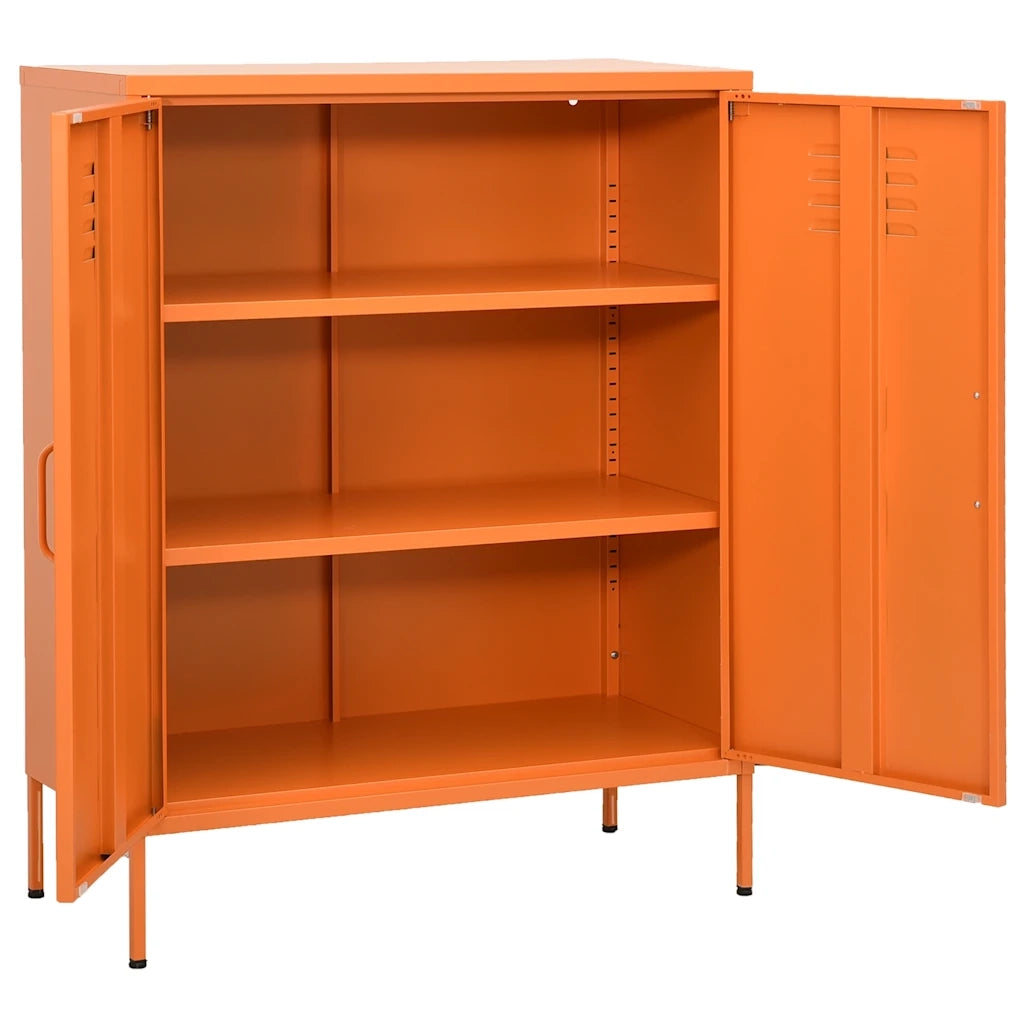 Armadietto Arancione 80x35x101,5 cm in Acciaio 336165