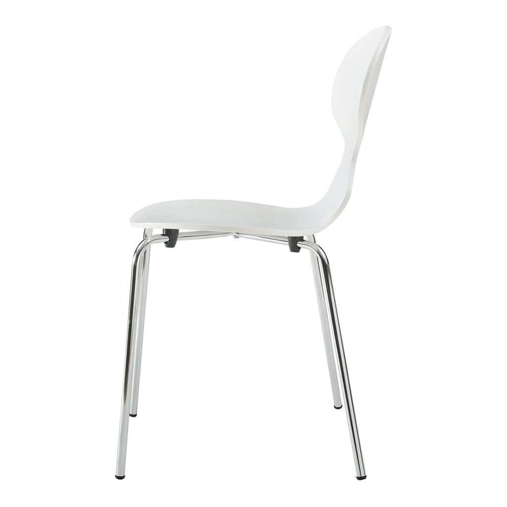 Set di 4 sedie da pranzo 80 x 47 x 48 cm design moderno e robusto bianco/cromo 03_0009834