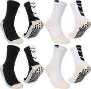 Sokker Antiscivolo per Bambini, 4 Pair, Misura 33-38, per Calcio, Pallacanestro, Hockey