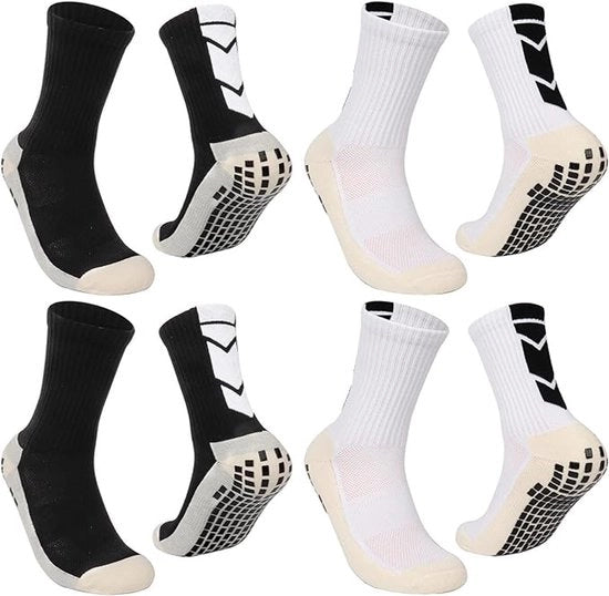Sokker Antiscivolo per Bambini, 4 Pair, Misura 33-38, per Calcio, Pallacanestro, Hockey