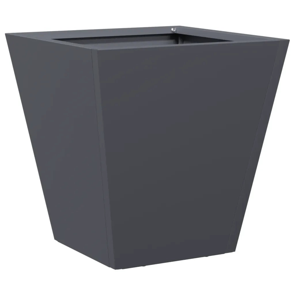 Fioriera da Giardino-Vaso da Esterno Antracite 30x30x30 cm in Acciaio 997276