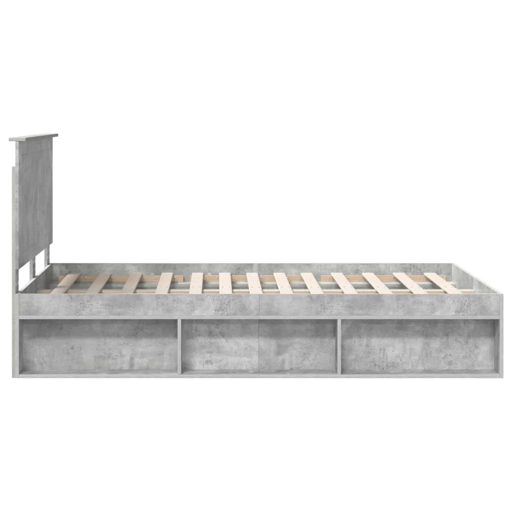 Struttura del letto Calcestruzzo 120 x 190 cm Pino massello