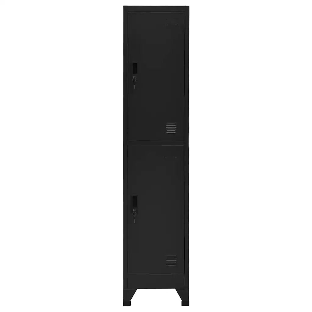Armoire à casiers Noir 38x45x180 cm Acier