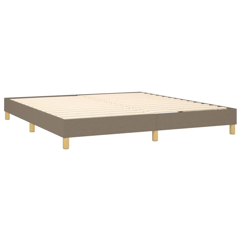 Giroletto a Molle con Materasso Tortora 180x200 cm in Tessuto 3130453