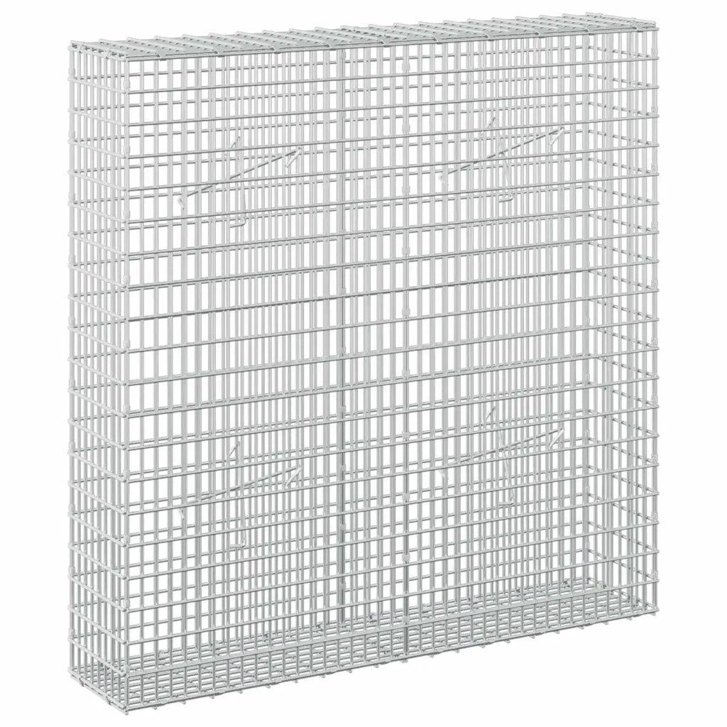 Gabione con filo da 3,5 mm e rete da 5x2,5 cm 100x20x100 cm 3461660