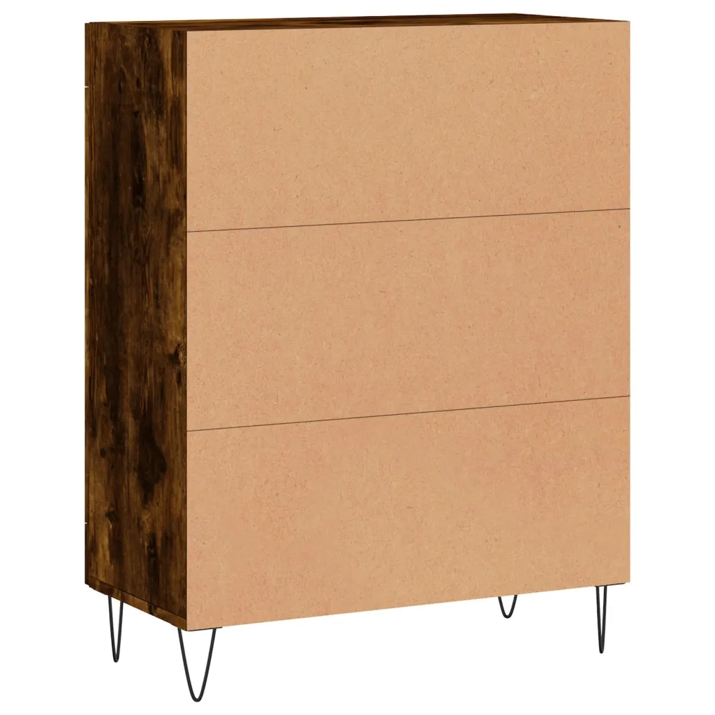 Credenza | Madia | Buffet da pranzo | Armadio da pranzo Rovere Fumo 69,5x34x90 cm in Legno Multistrato