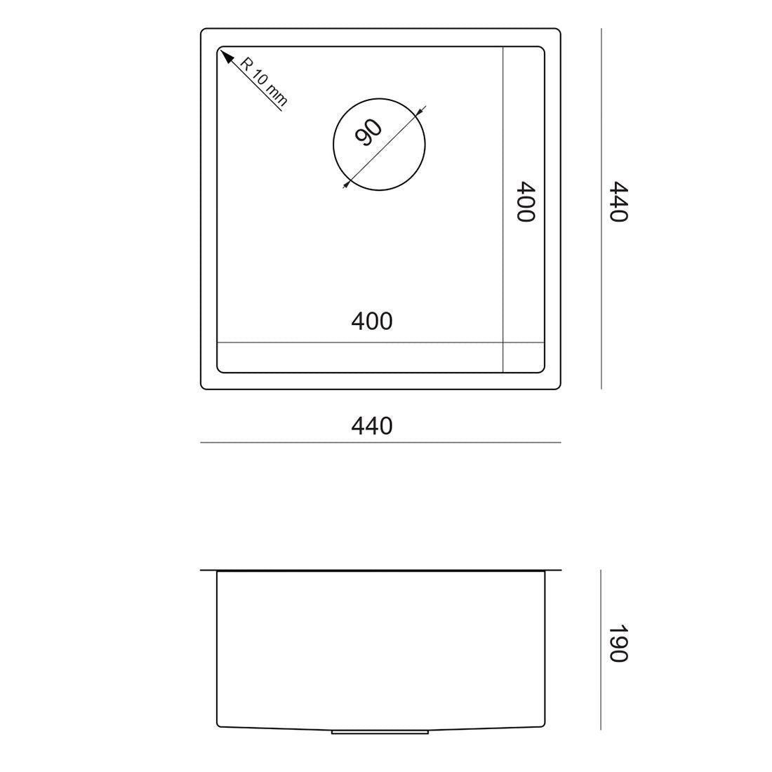 Lavello In Acciaio Anthony 50 Gold