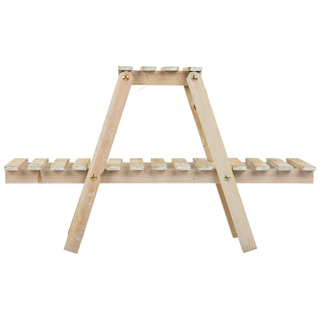 Scaffale con 2 ripiani in legno marrone 64x19,5x38h