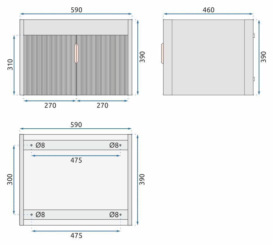 Set Di Mobili Da Bagno Con Lavabo Astor 60cm White