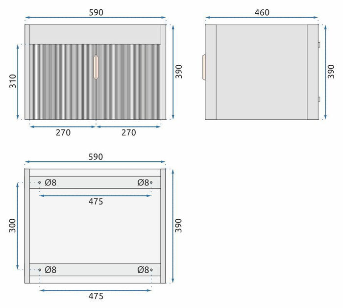 Set Di Mobili Da Bagno Con Lavabo Astor 60cm White
