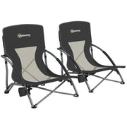 Sedia da giardino pieghevole ¨C zephmum ¨C 2 pezzi, nero, 58x55x62 cm
