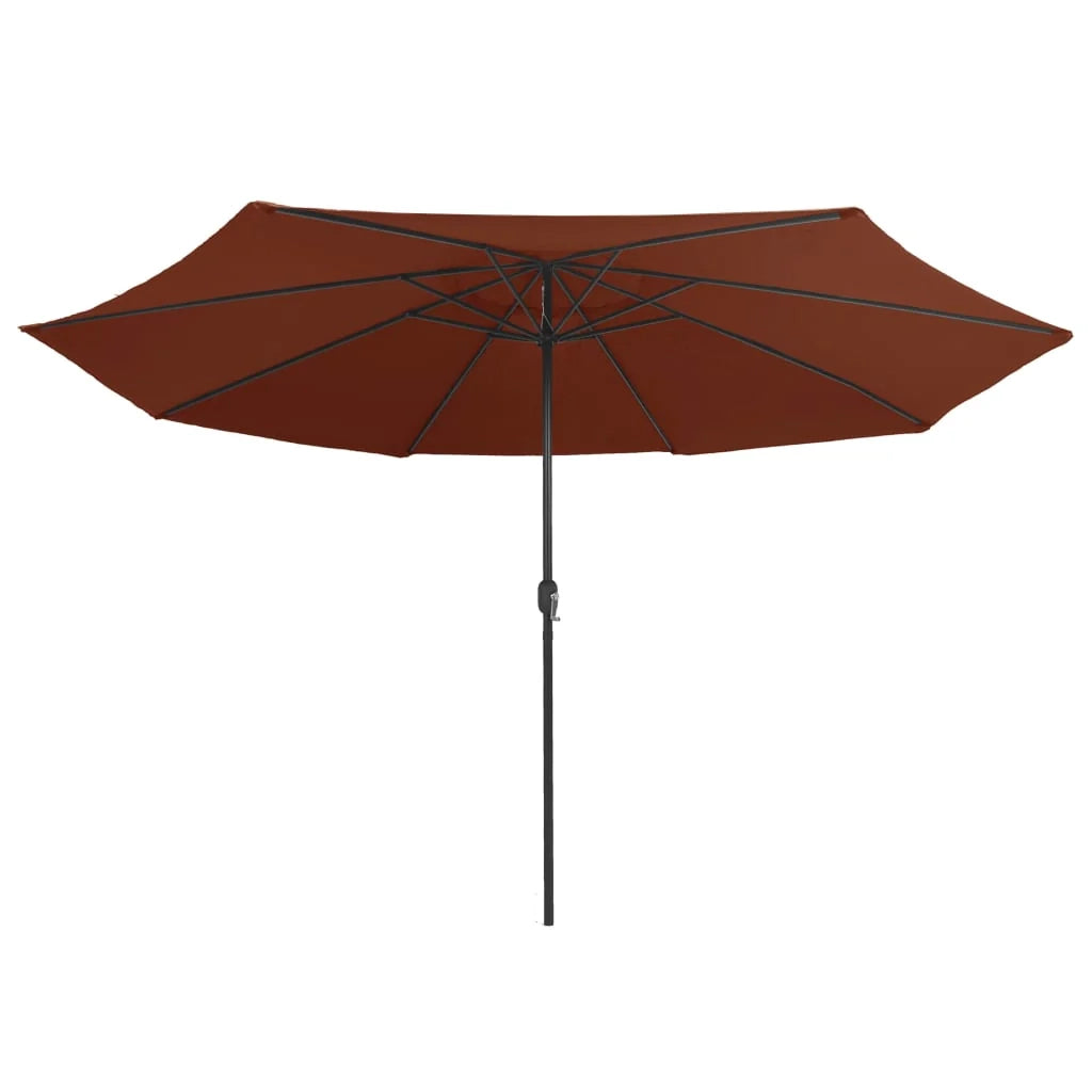 Ombrellone da esterno con palo in metallo 400 cm terracotta 02_0008268