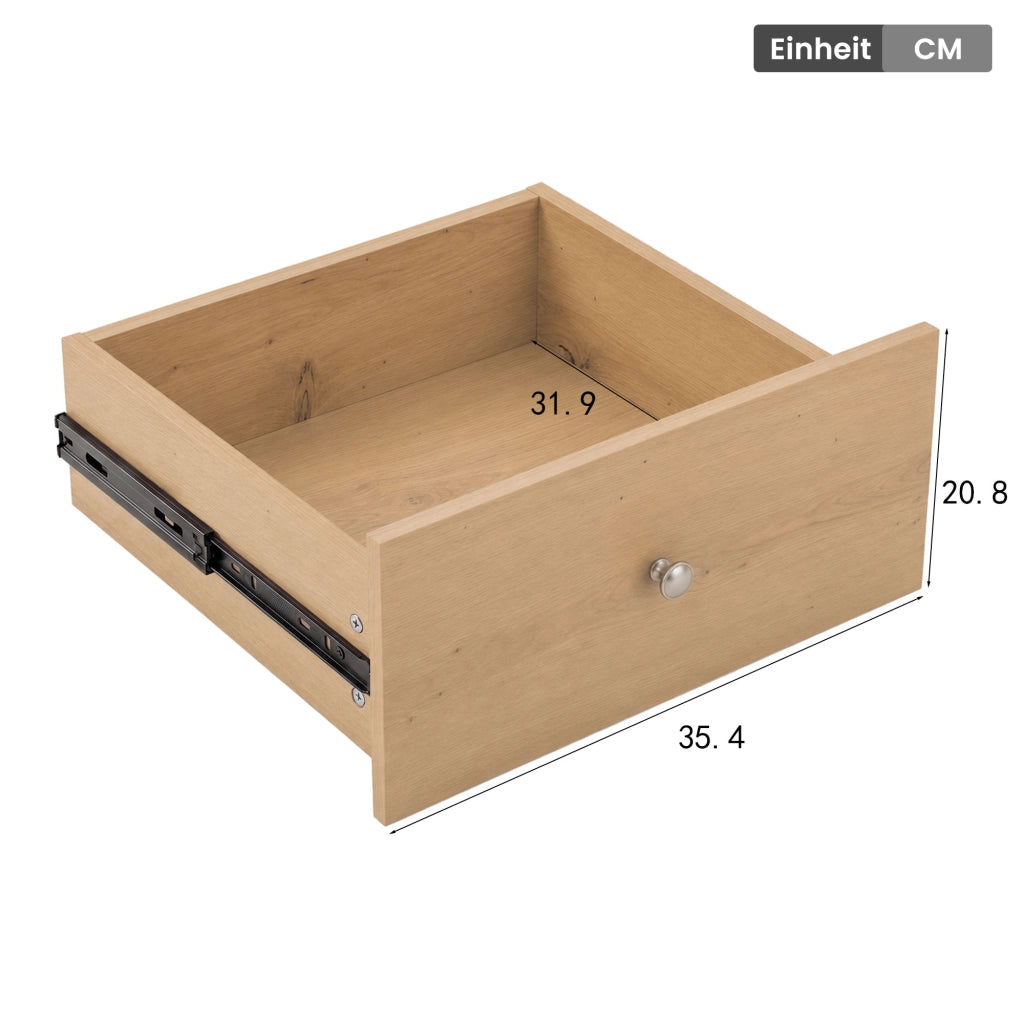 Credenza con 3 cassetti e 2 ante con ripiano interno per soggiorno sala da pranzo e camera da letto 120 × 40 × 80 cm