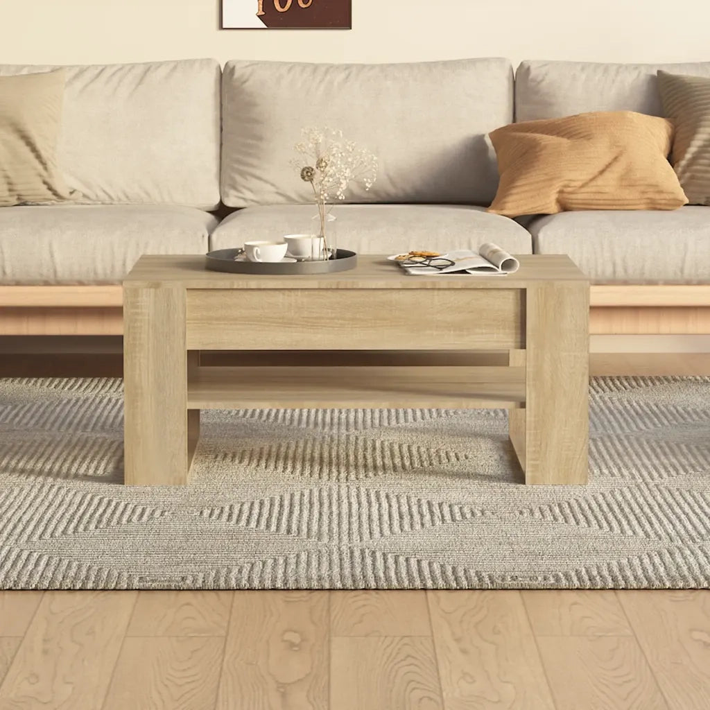 Tavolino da Salotto Rovere Sonoma 102x55x45cm Legno Multistrato cod mxl 62521