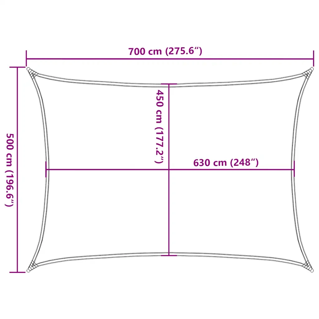 Vela Parasole 160 g/mÂ² Tortora 5x7 m in HDPE
