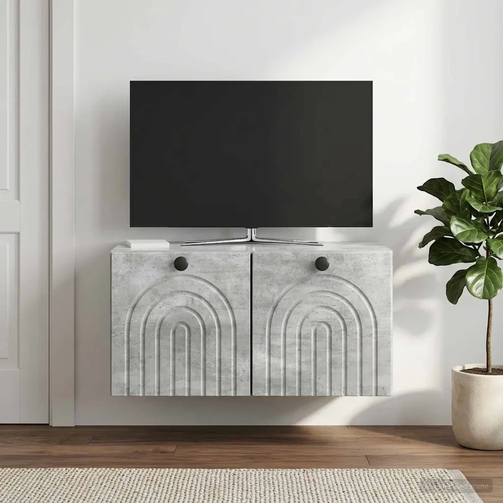Mobile Porta TV da Muro Grigio Cemento 59,5 x 31 x 30 cm 898198