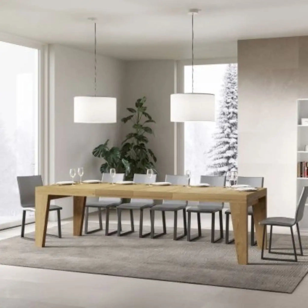 Tavolo allungabile 200/304x90 cm Naxy Premium colore quercia natura