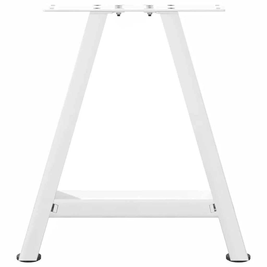 Set di 2 gambe regolabili per tavolino da caffè a forma di A 50 x 42-43 cm design moderno acciaio bianco 02_0057113