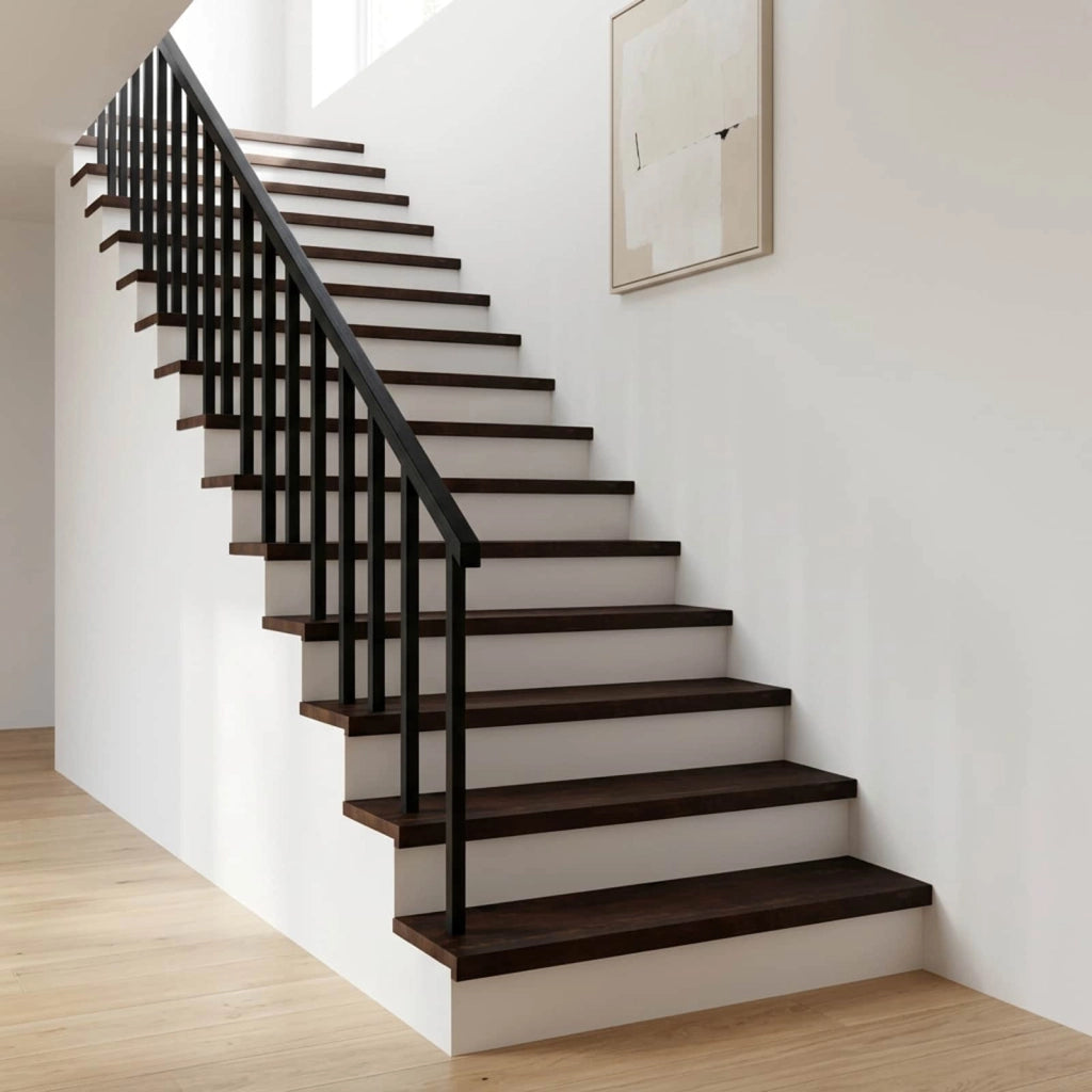 Tappeti per scale 4 pz 120 x 25 x 2 cm Marrone Scuro 3446237