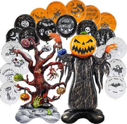 Set di Ballo Halloween - Decorazioni per Feste - Ballo di Folie Trendy - Set di Ballo Latex - Set di Ballo Spettrale - Ballo Nero e Bianco e Arancione