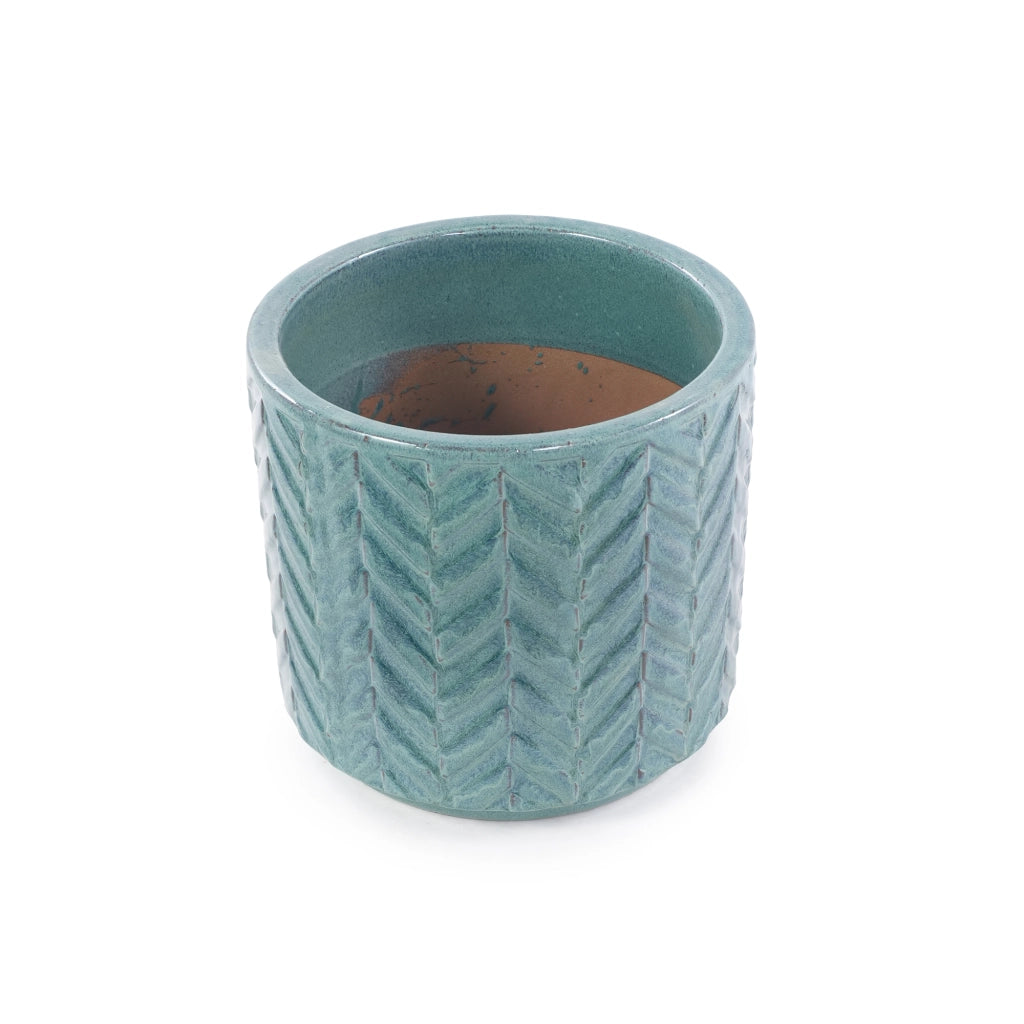 SET DI VASI DA FIORI IN CERAMICA 4 PEZZI Ø38/31,5/24,5/20 CM AQUA BLUE
