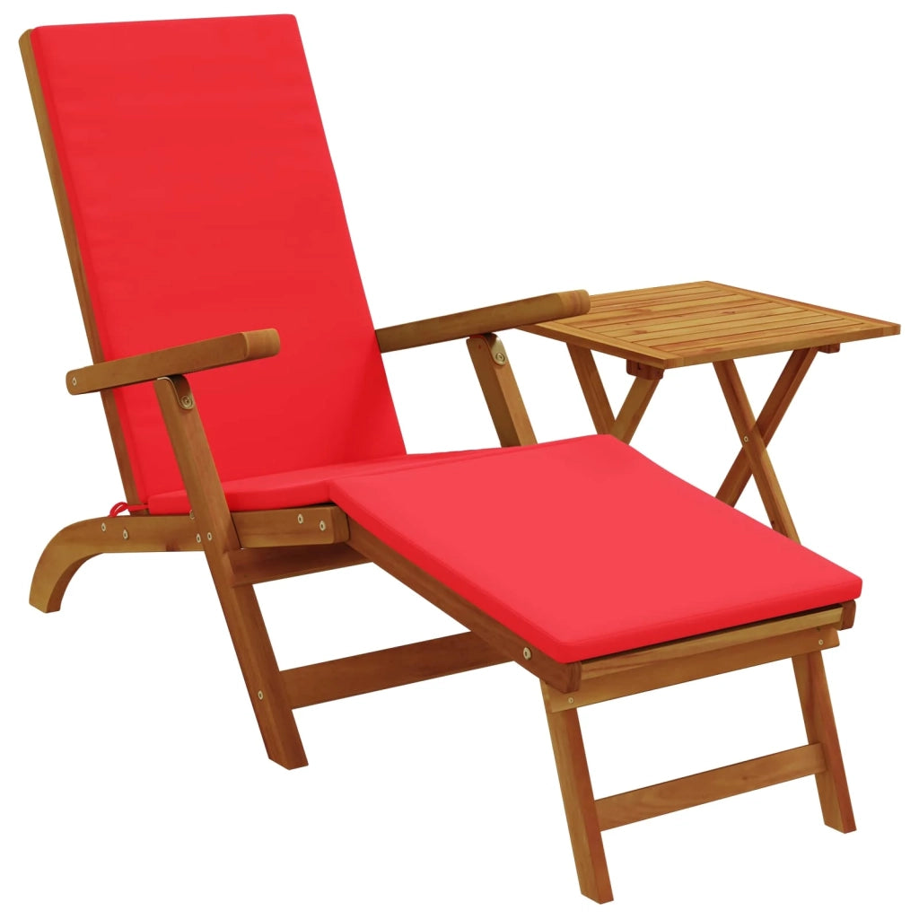 Lettino Prendisole | Sdraio da giardino | Lettino da sole reclinabile e pieghevole 2 pz Rosso