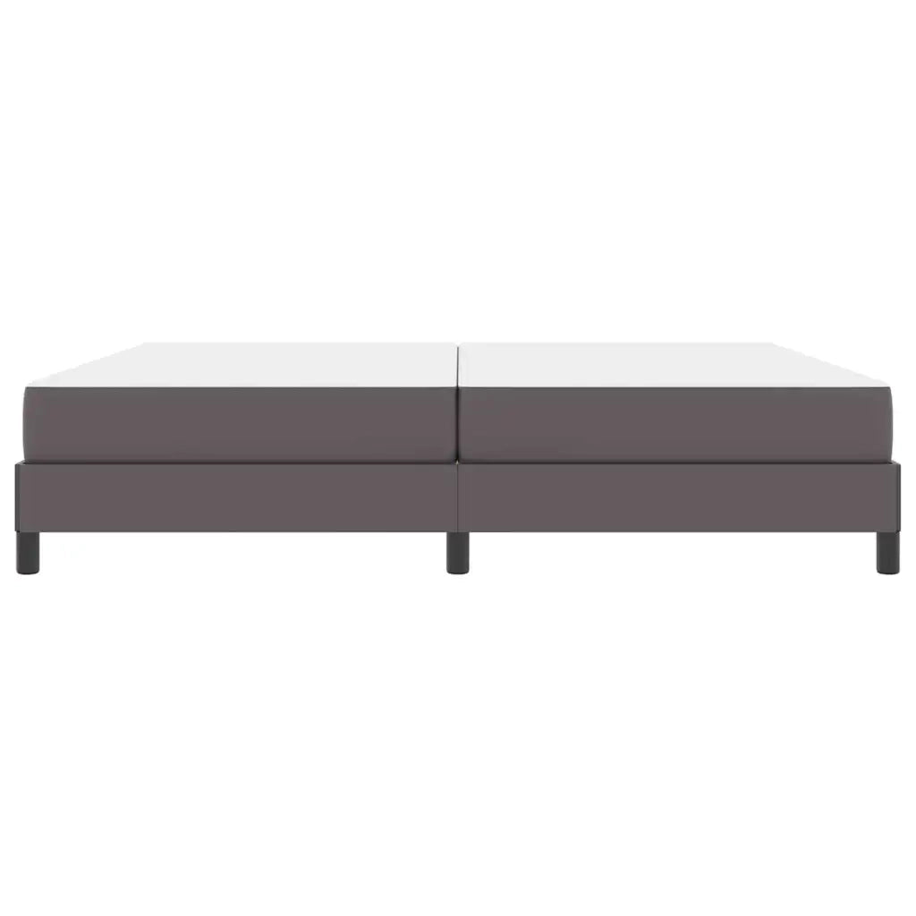 vidaXL Letto con materasso Grigio 200 x 200 cm Pelle sintetica