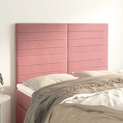 Testiera Rosa 144x5x118/128 cm Velluto 3116525