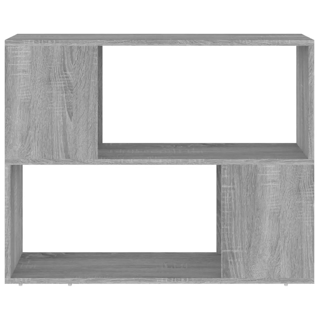 Libreria Divisorio-Scaffale per Libri-Mobile di Stoccaggio Grigio Sonoma 80x24x63 cm