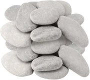 Serie di pietre decorative in pietra calcarea 20 pezzo - pietre piatte - artigianato DIY - decorazione domestica - grigio - diametro 30-50 mm - pietre da affresco