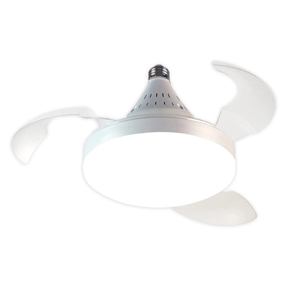Trade Shop - Lampada Ventilatore Ufo Da Soffitto A Luce Led Attacco E27 30w 17" Super Silenzioso -