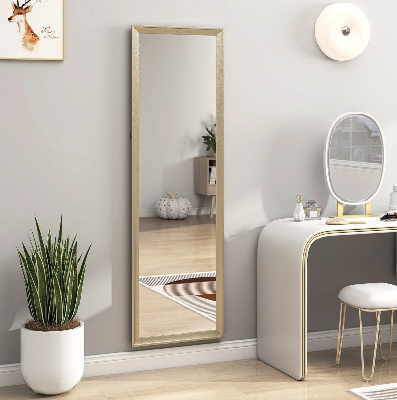 SPECCHIO A FIGURA INTERA 160 x 50 cm Gold con supporto pieghevole