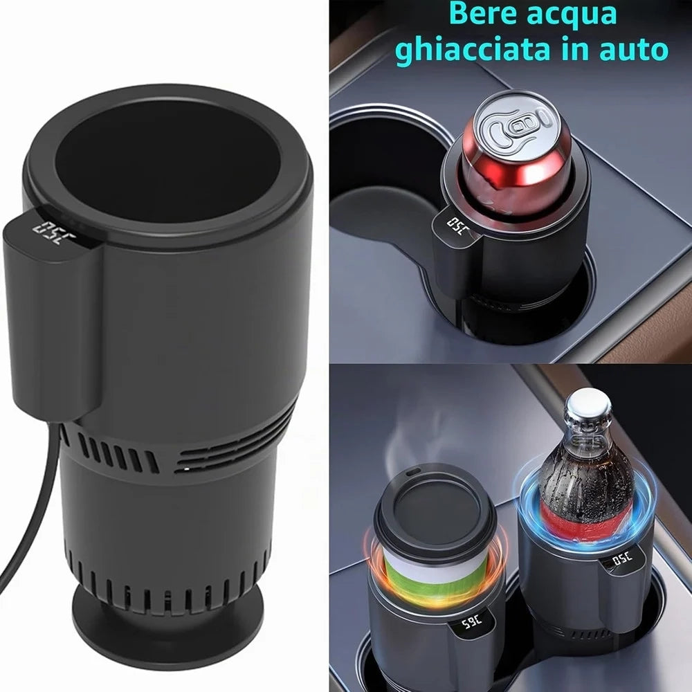 Trade Shop - Portabicchieri Auto Con Indicatore Temperatura Led Raffreddamento Riscaldamento Lattine -