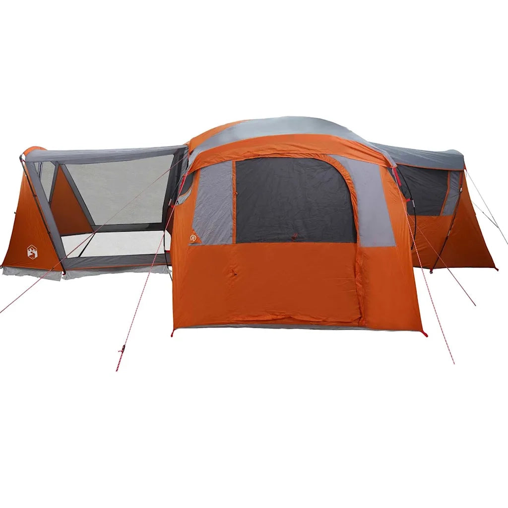 Tenda per Famiglia 20 Persone con tetto Grigio e arancione