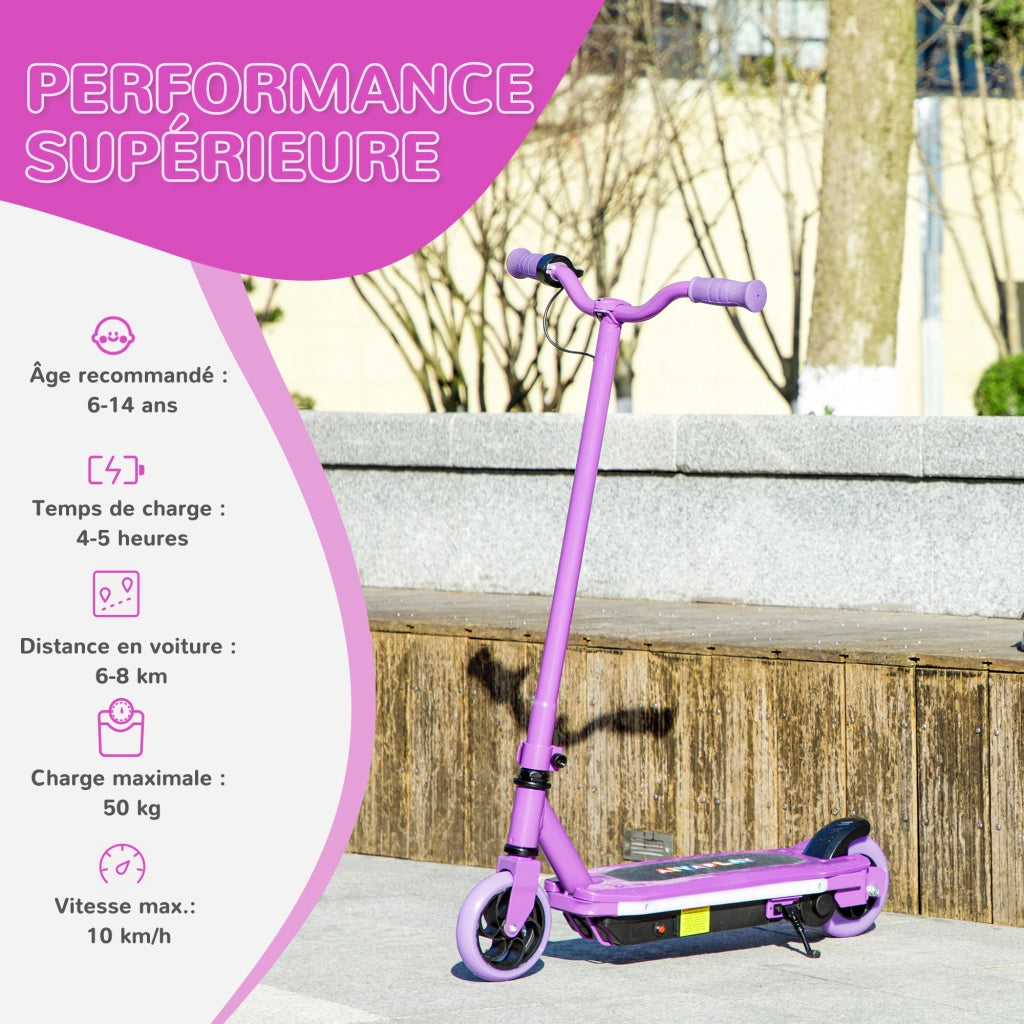 Monopattino Elettrico per Bambini ¨C zephmum ¨C Viola, 6-14 Anni, 10 km/h, Luci LED
