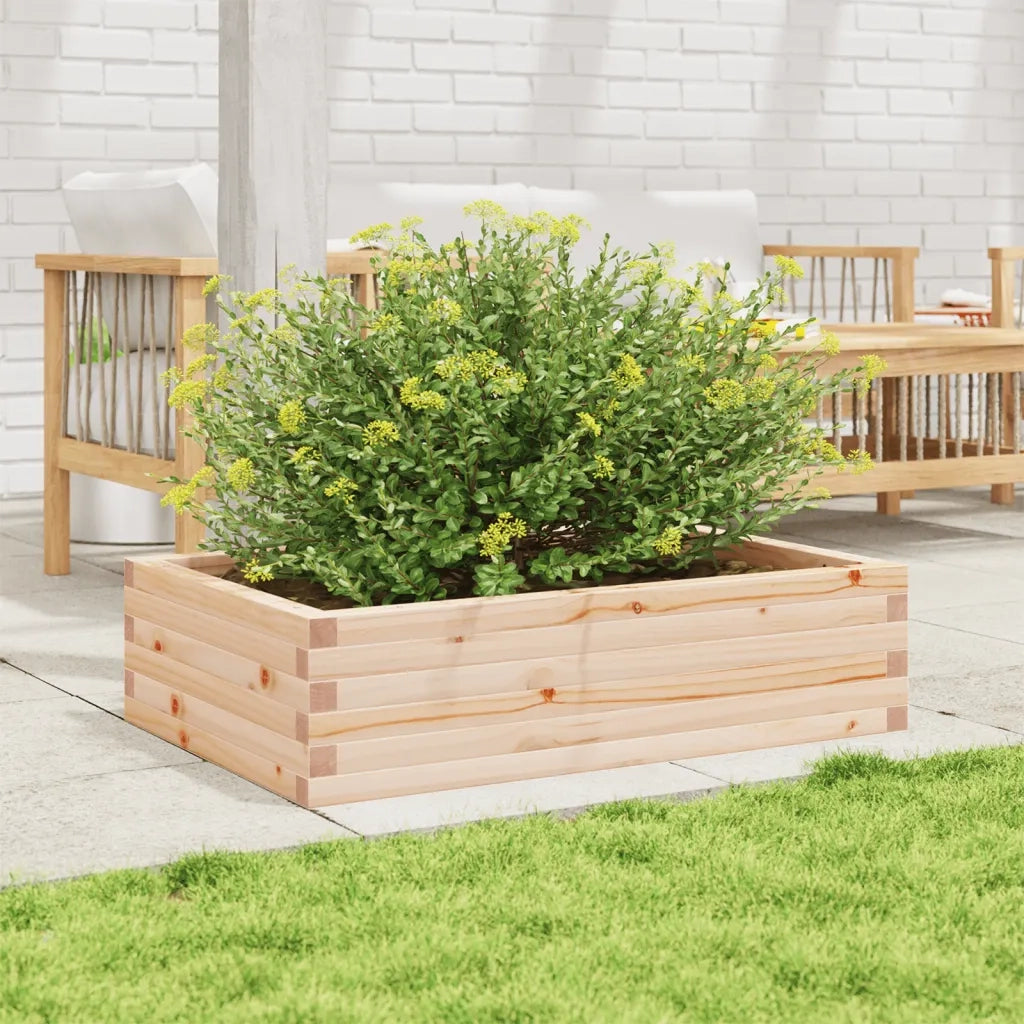 Fioriera da Giardino-Vaso da Esterno 90x60x23 cm in Legno Massello di Pino
