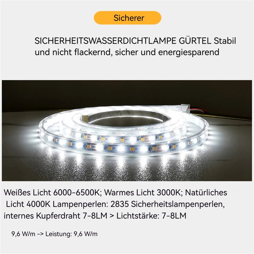 Specchio luminoso da bagno rettangolare con LED a 3 colori, supporto e foro di sospensione, alluminio nero