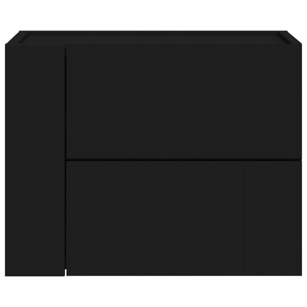Comodino a Muro Nero 45x30x35 cm 848327