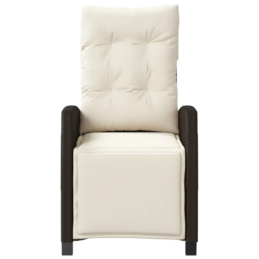 Set Bistrò 3 pz con Cuscini Marrone in Polyrattan