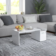 Tavolino da Salotto-Tavolino da soggiorno-Tavolo Bianco 90x45x35 cm in Legno Multistrato