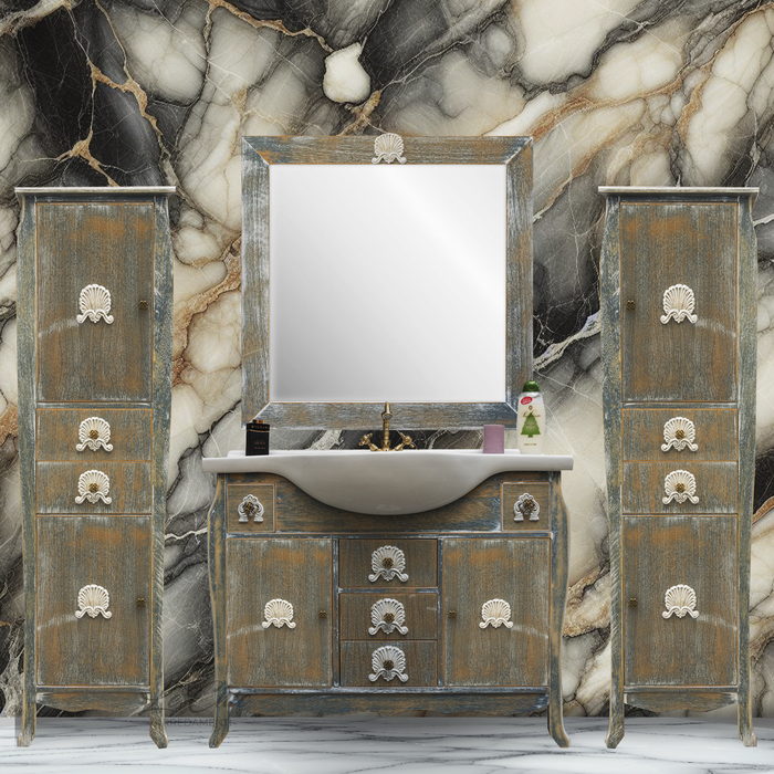 Mobile bagno shabby chic stile provenzale 108 cm