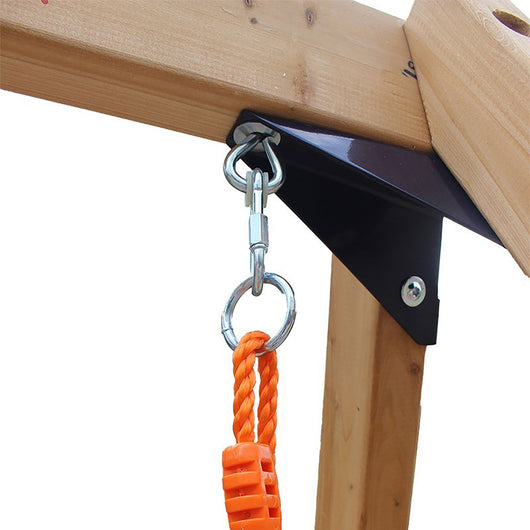 Altalena Singola per Bambini in Legno Massello FSC Arancione