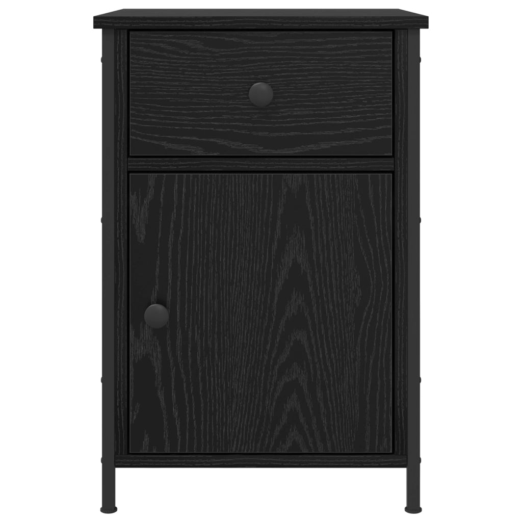 Comodini 2 pcs Rovere Nero 40x42x60 cm Legno ingegnerizzato