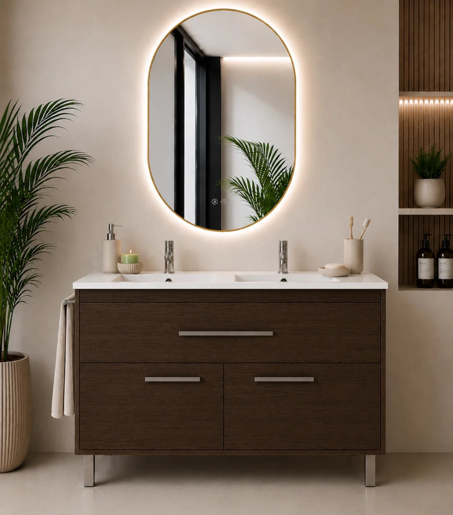 Mobile bagno BAHIA 120x45 cm doppio lavabo Bianco nordico