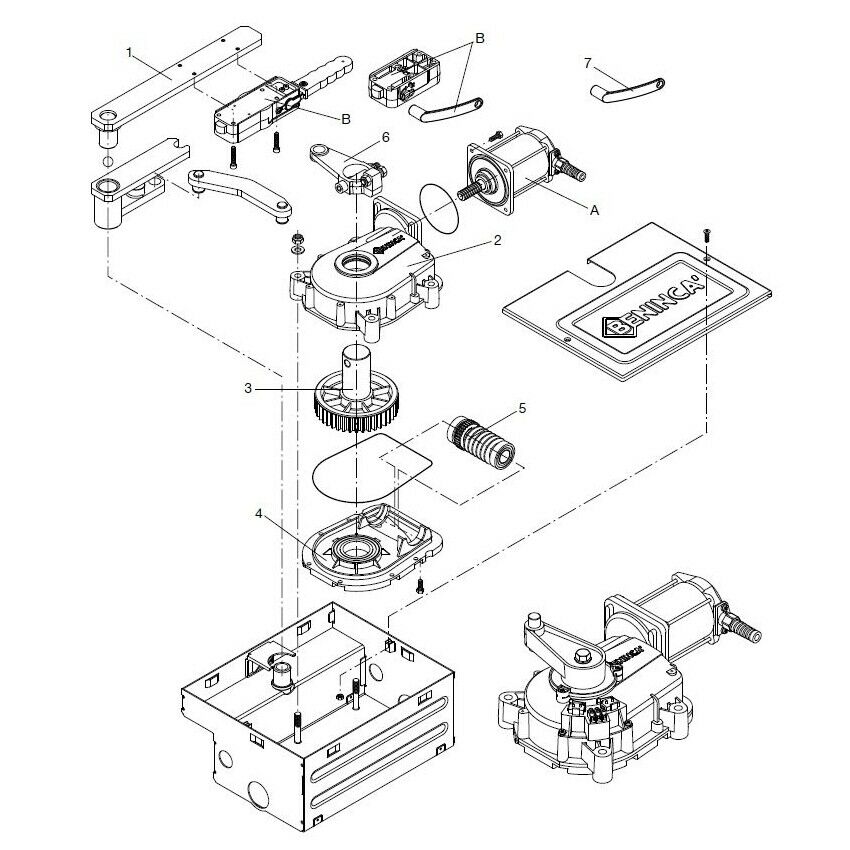 MOTORE BENINCA' 9686646 RICAMBIO ORIGINALE AUTOMAZIONE AUTOMATISMI GARANZIA