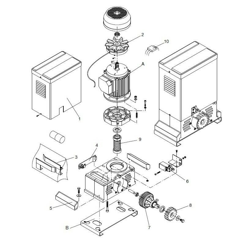 MOTORE BENINCA' 9686047 RICAMBIO ORIGINALE AUTOMAZIONE AUTOMATISMI GARANZIA