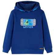 Felpa con Cappuccio per Bambini Blu Scuro 128